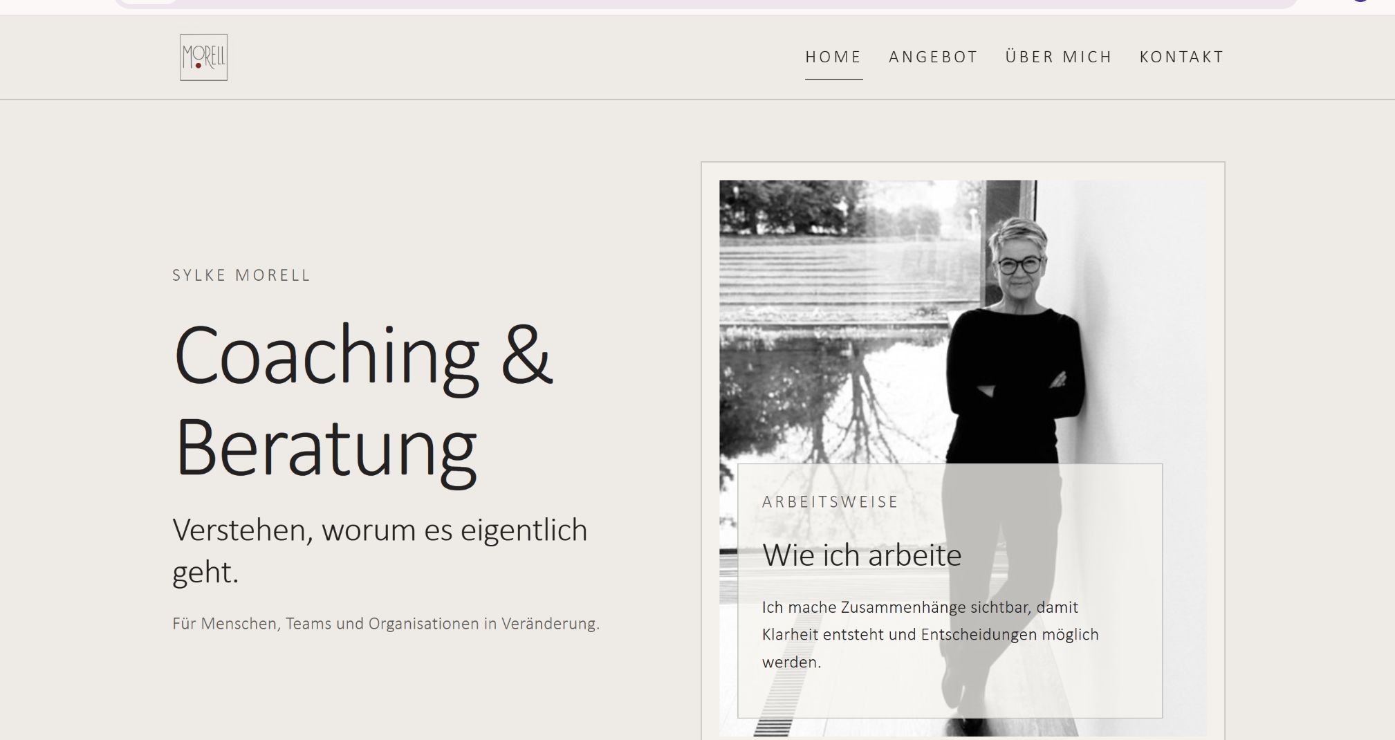 Screenshot Sylke Morell Beratung